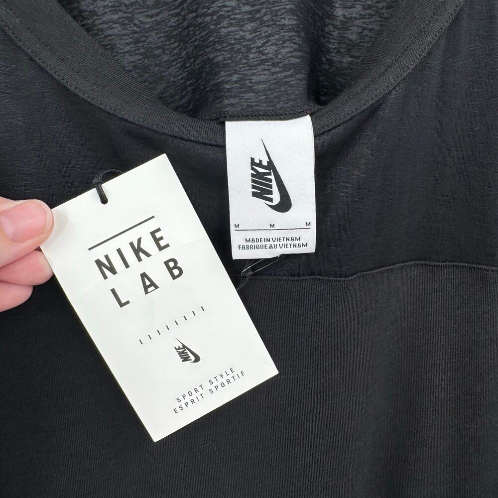 NikeLab NWT Essential Black Burnout Casual Relaxed T-shirt Mini Dress 865777 - Picture 15 of 15